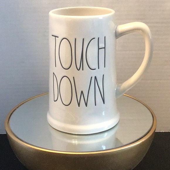 Rae Dunn “Touch Down” Glass Mug (NWT) - Picture 2 of 6